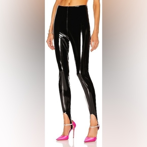 Amina Muaddi x Wolfrod Latex Stirrup Leggings 🖤 sz 6 NWOT - Picture 6 of 16
